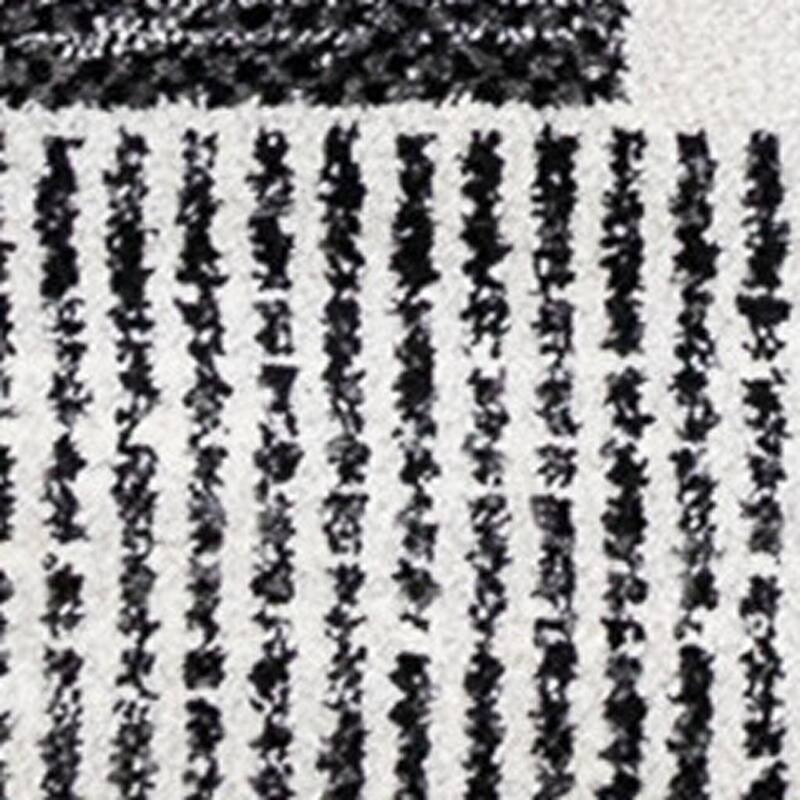 HomeRoots Striped Modern Rectangle Area Rug - 5' X 8'