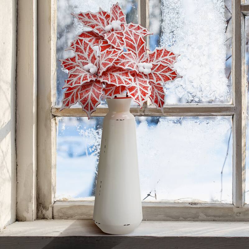 24" Gingerbread Poinsettia Stem