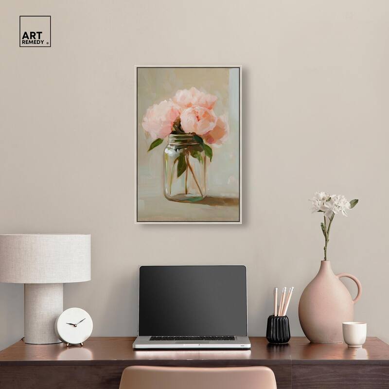 Jar of Petals Canvas by Art Remedy