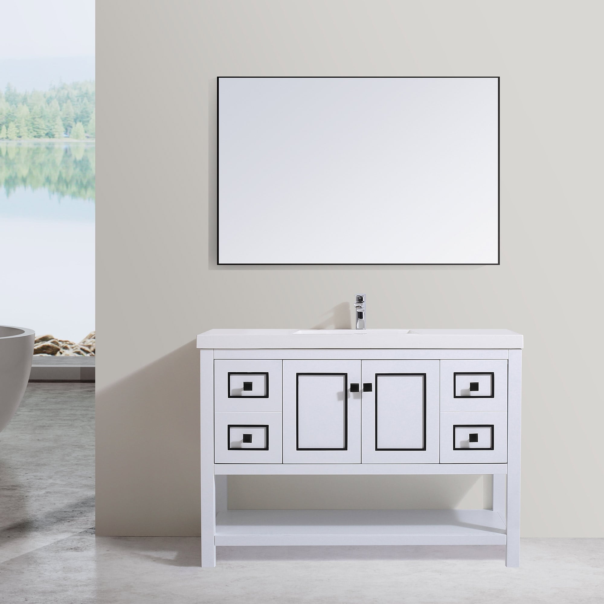 Davis 48" Single Bathroom Vanity Set