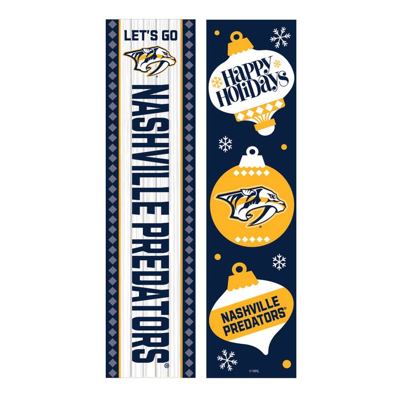 47" Double Sided Seasonal Porch Leaner, Nashville Predators - 47" x 11.25"
