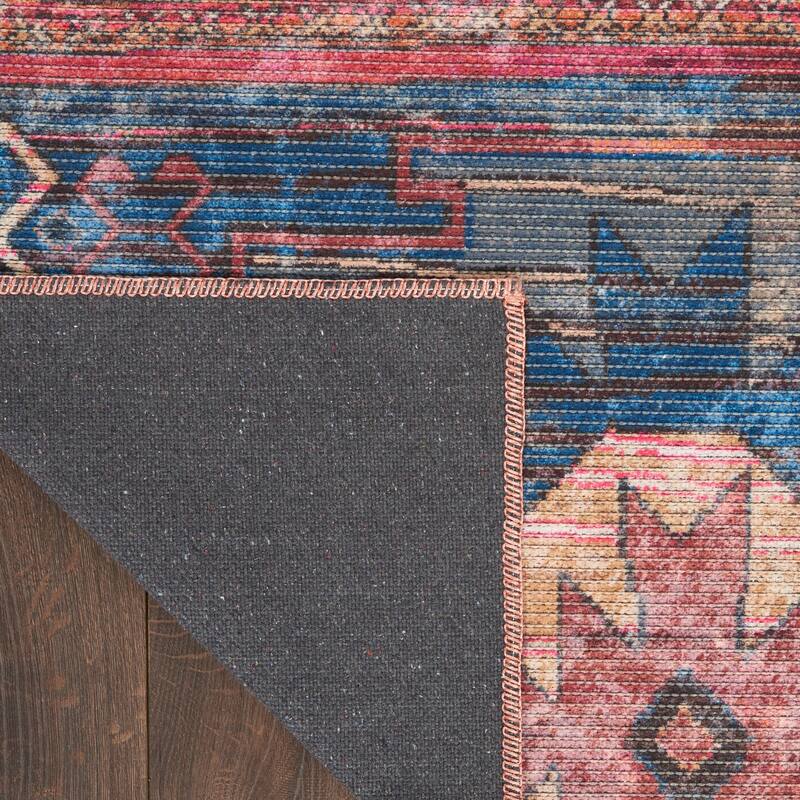 New Concept Washables Southwestern Machine Washable Area Rug