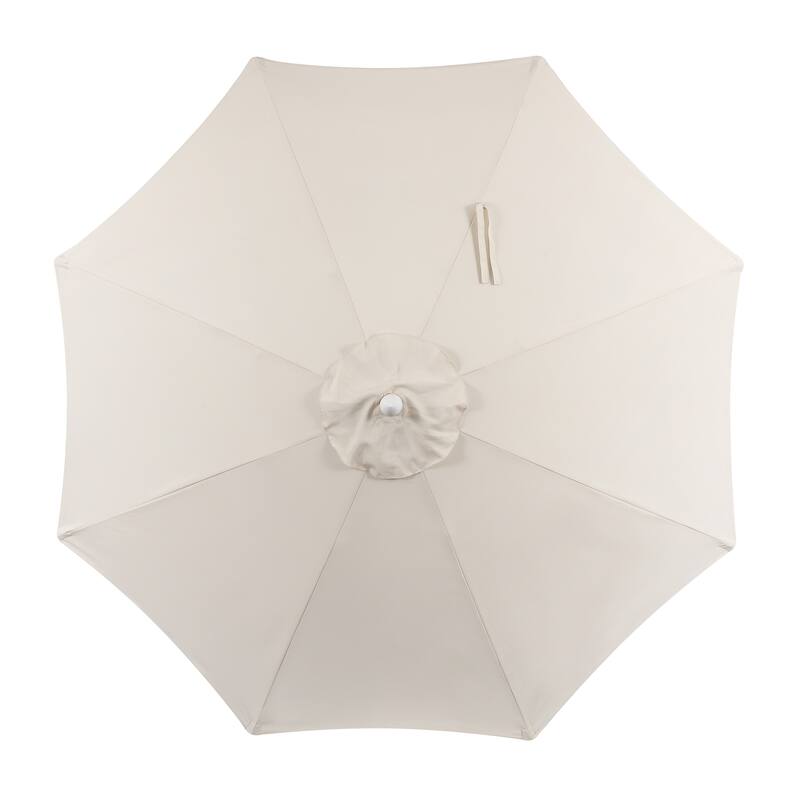 9ft Fringe Patio Umbrella Auto-Tilt, Crank, by JONATHAN Y