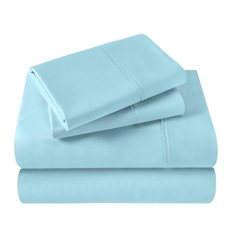 Blue Nile Mills 4 Piece Rayon From Bamboo Sheets 300 Thread Count - Solid Deep Pocket
