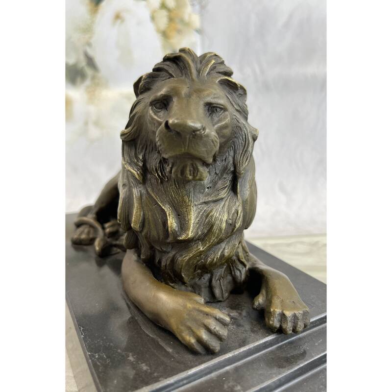 Large Barye African Imitative Lioness Imitative Lion Wild Life Animal Bronze Sculpture Statue Decor