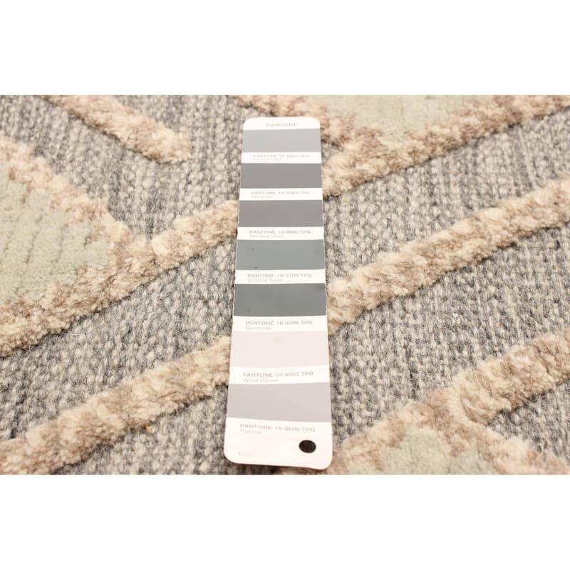 ECARPETGALLERY Hand-knotted Tangier Grey Wool Rug - 5'3 x 7'4