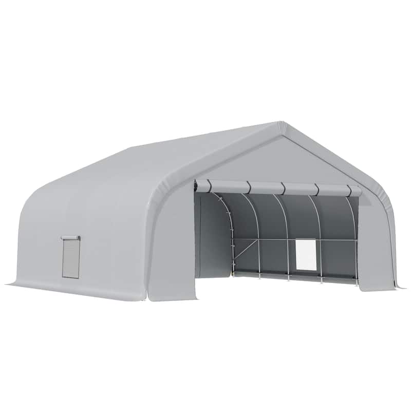 EROMMY 20x20ft Heavy Duty Outdoor Carport, Portable Waterproof Car Canopy Tent with Sidewalls
