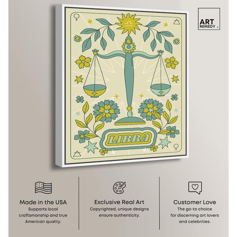 Libra Stars Card Canvas by Art Remedy