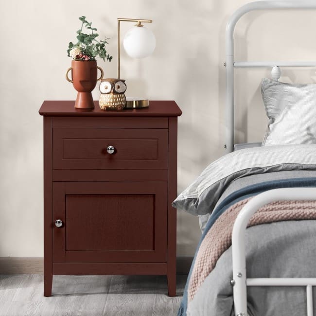 Beechwood Nightstand Accent End Table - 19" x 15" x 25" (L×W×H)