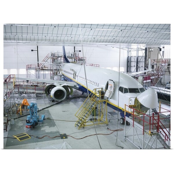 "Airplane built in a hangar" Poster Print