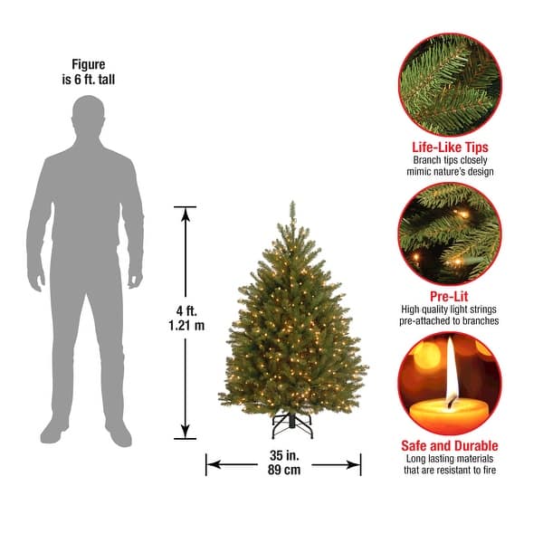 4 ft. Dunhill® Fir Tree with Clear Lights - On Sale - Bed Bath & Beyond ...