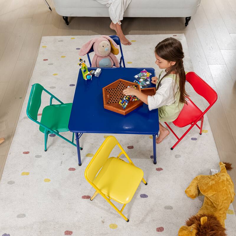 Kids Table with Chairs - Sturdy Toddler Activity Table for Playtime, Arts, Crafts, Reading, Daycare Playroom