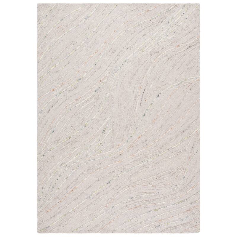 SAFAVIEH Handmade Harvest Tayuko Wool Rug - Beige/Green - 5' x 8'