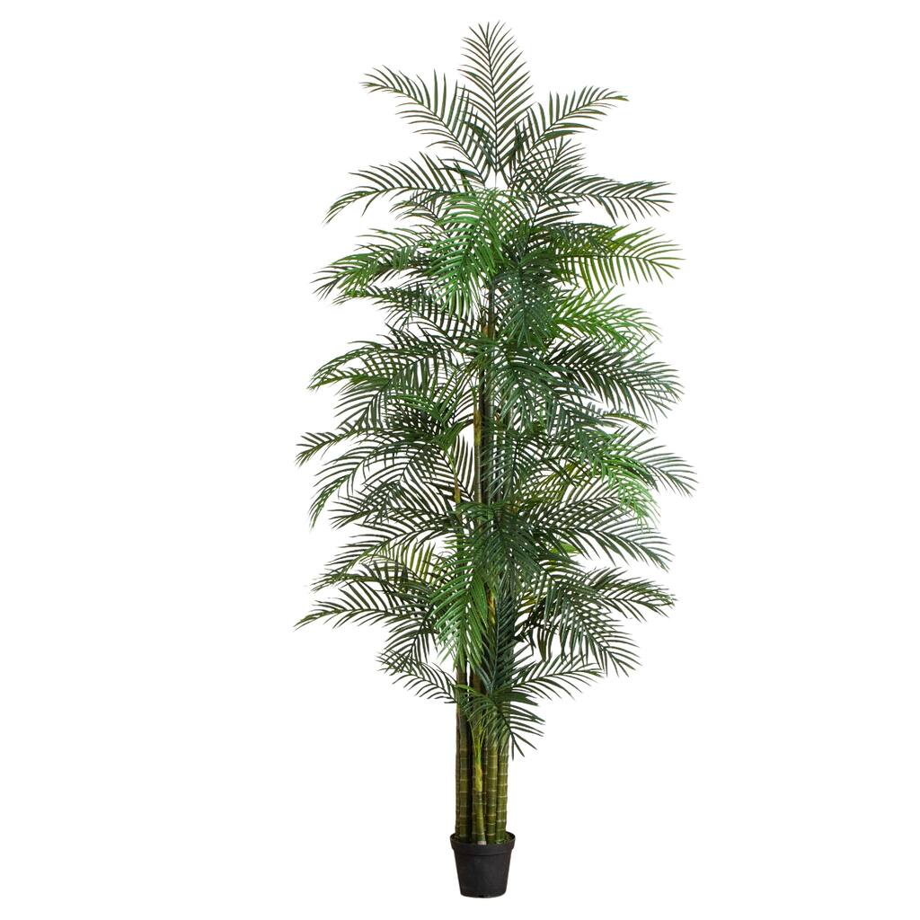 11-ft UV Resistant Artificial Areca Palm Tree (Indoor/Outdoor) - Green