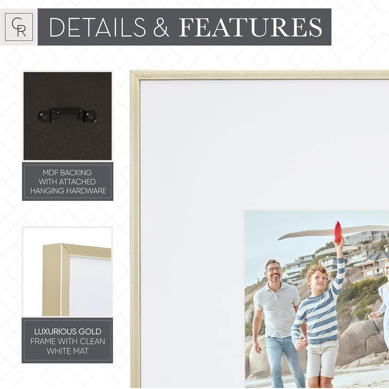 Camden Reed Arcadia 8 Piece Oversized Gallery Wall Frame, 16x20 and 16x16 Inch for Featuring 8x10 and 5x7 Inch Photographs