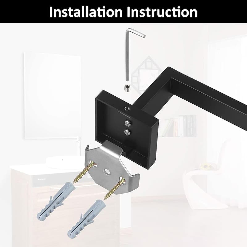 24in Wall Mounted Towel Bar Towel Holder in Stainless Steel