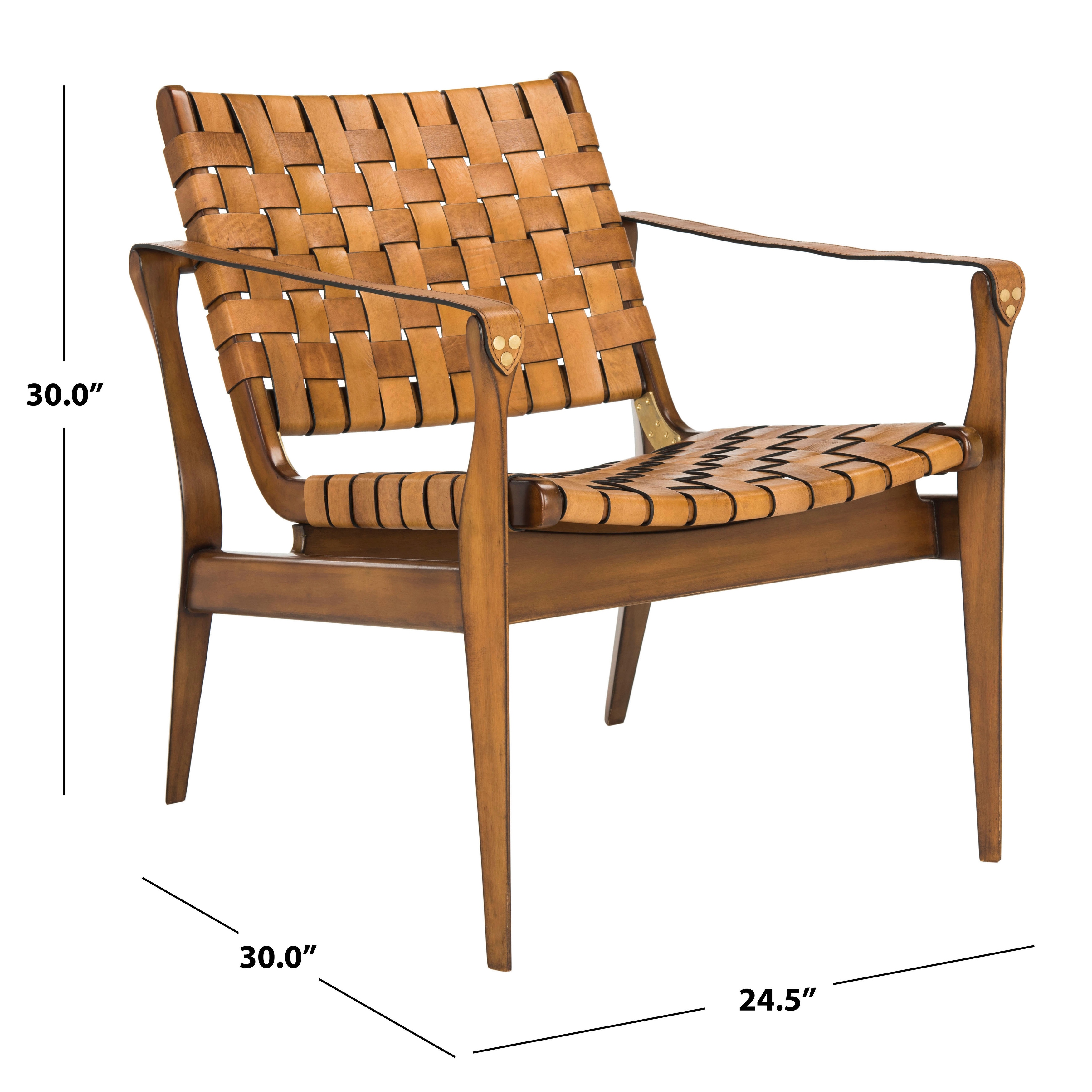 SAFAVIEH Couture Dilan Leather Safari Chair 24.5