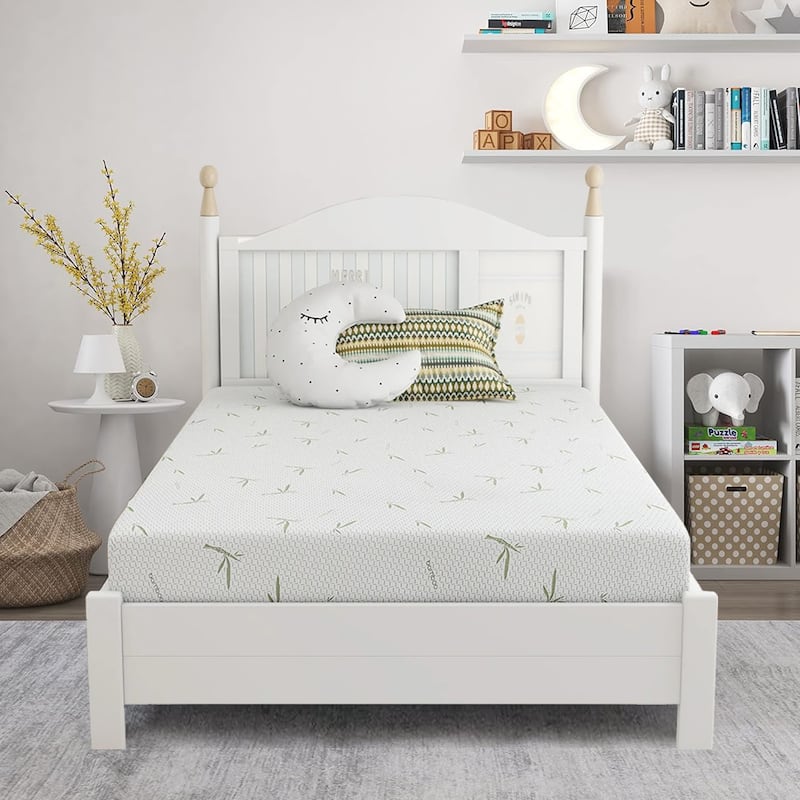 Mattress in a Box, 6 inch Cooling Gel Green Tea Memory Foam Mattresses, Medium Firm Bed Mattress - Twin