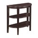 preview thumbnail 11 of 10, Convenience Concepts Newport Half-Circle Console Table with Shelves