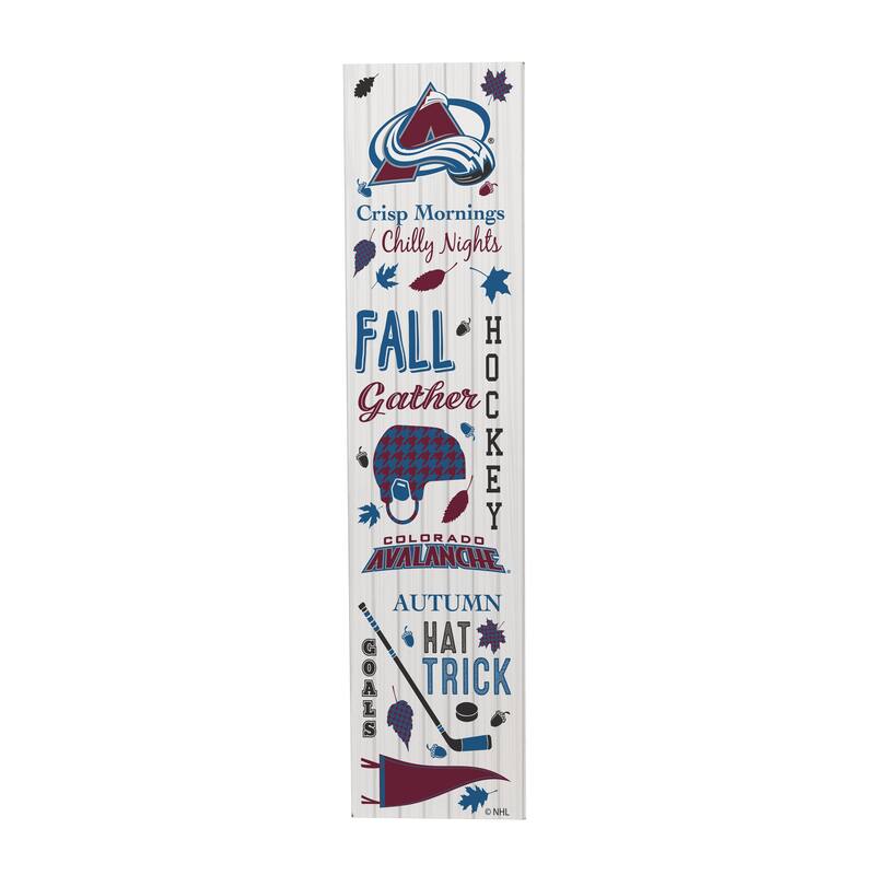 47" Double Sided Seasonal Porch Leaner, Colorado Avalanche - 47" x 11.25"