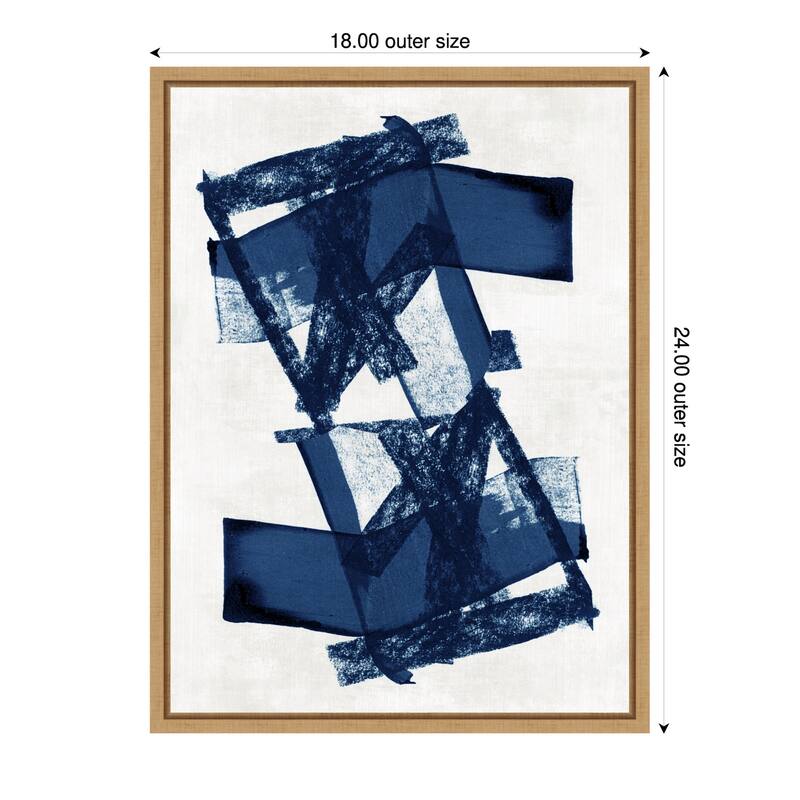 Abstract Blue Structure No. 3 by Cartissi (18 x 24 in.), Framed Canvas Wall Art Print