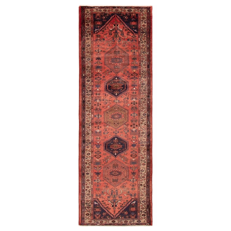 ECARPETGALLERY Hand-knotted Andelz Copper Wool Rug - 3'5 x 10'2 - Dark Copper - 3'5 x 10'2