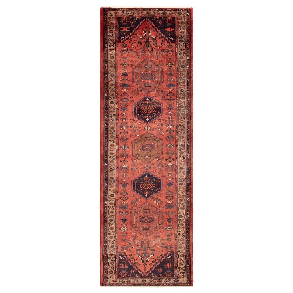 ECARPETGALLERY Hand-knotted Andelz Copper Wool Rug - 3'5 x 10'2