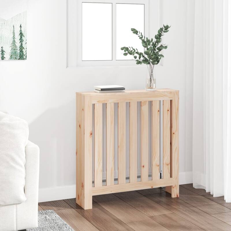 vidaXL Radiator Cover 31.3/42.7"x7.5"x33.1" Solid Wood Pine - 7.5 x 31.3 x 33.1