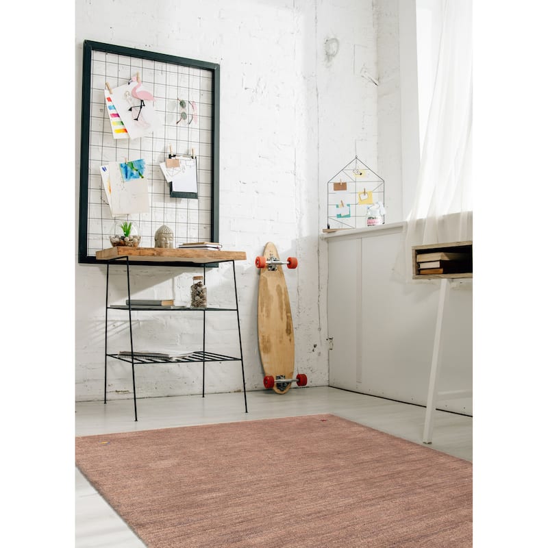 ECARPETGALLERY Hand Loomed Kashkuli Gabbeh Taupe Wool Rug - 4'0 x 5'11