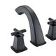 preview thumbnail 6 of 21, YASINU Cross Handles Widespread 8 Inch Bathroom Faucet With Pop-up Drain