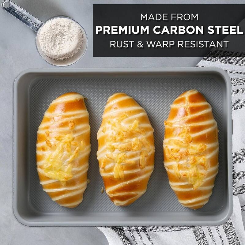 Country Kitchen Nonstick Heavy Duty Stackable Bakeware Set - Durable, Easy Release Baking Set, 6 Pcs