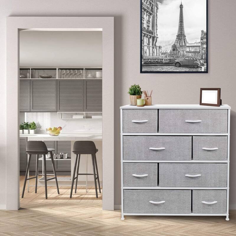 Dresser w/ 8 Drawers Furniture Storage & Chest Tower for Bedroom
