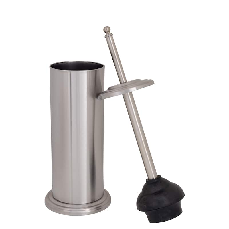 Bath Bliss Toilet Plunger in Stainless Steel - 6.5" Rd x 18.5"