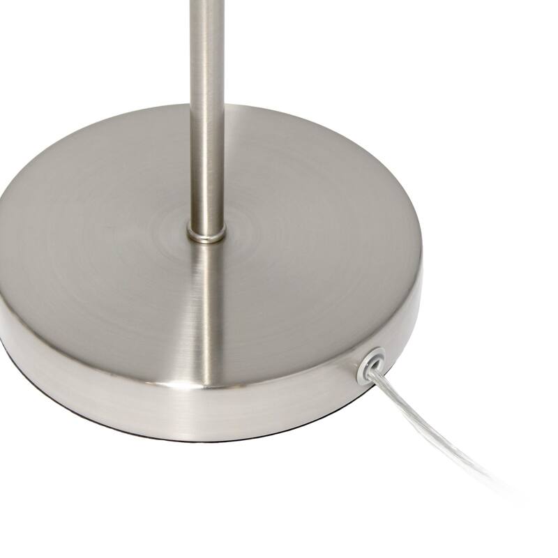 Stick Base Table Lamp with Black Drum Shade - 23" - Brushed Nickel Finish