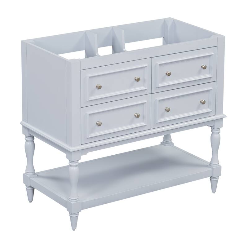 Bathroom Vanity Cabinet Free Standing Vanity Set with 4 Drawers