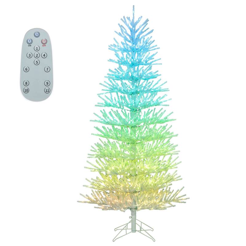 Costway 7 FT Artificial Xmas Tree Hinged Christmas Tree with 820 - See Details