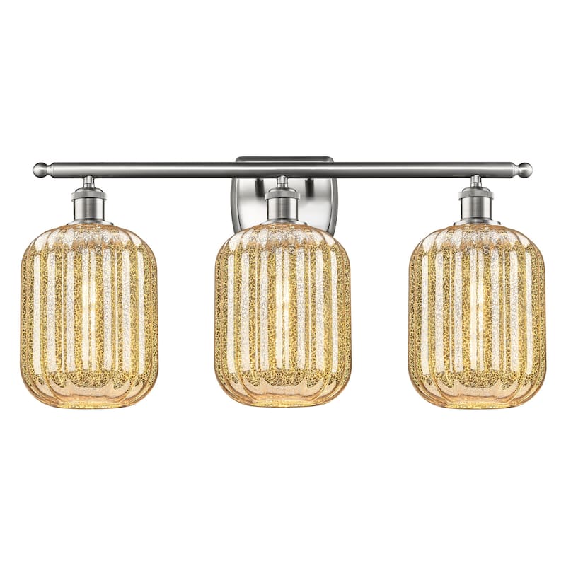 Innovations Lighting 516-3W-13-27 Preston Vanity Preston 3 Light 27" - Brushed Satin Nickel / Mercury