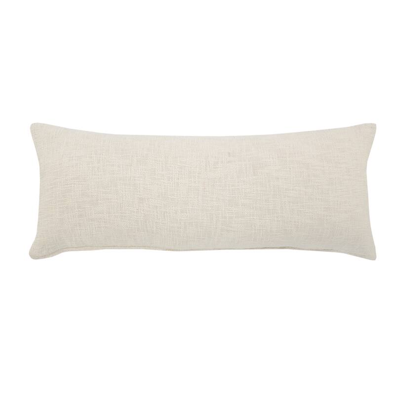 Sevita Beverly Fringed Solid Lumbar Throw Pillow