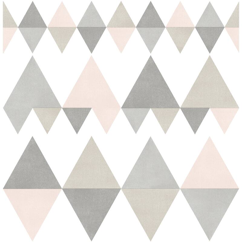 A-Street Prints Trilogy Light Pink Geometric Wallpaper