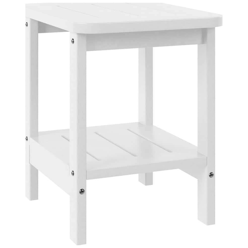 Brighton Outdoor Poly Two Shelf Side Table