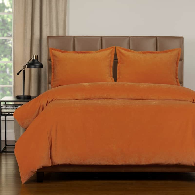 Mixology Padma 4-piece Duvet Cover and Insert Set - Orange - Full