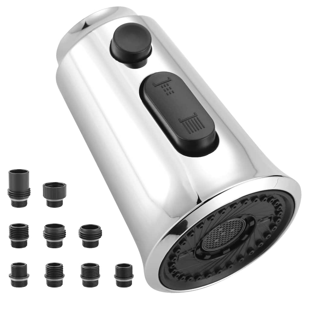 WOWOW Pull Down Kitchen Faucet Spray Head with 9 Adapters Kit