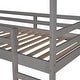 preview thumbnail 12 of 13, Twin Loft Bed with Slide & Ladder - Gray Finish for a Fun Bedroom Setup