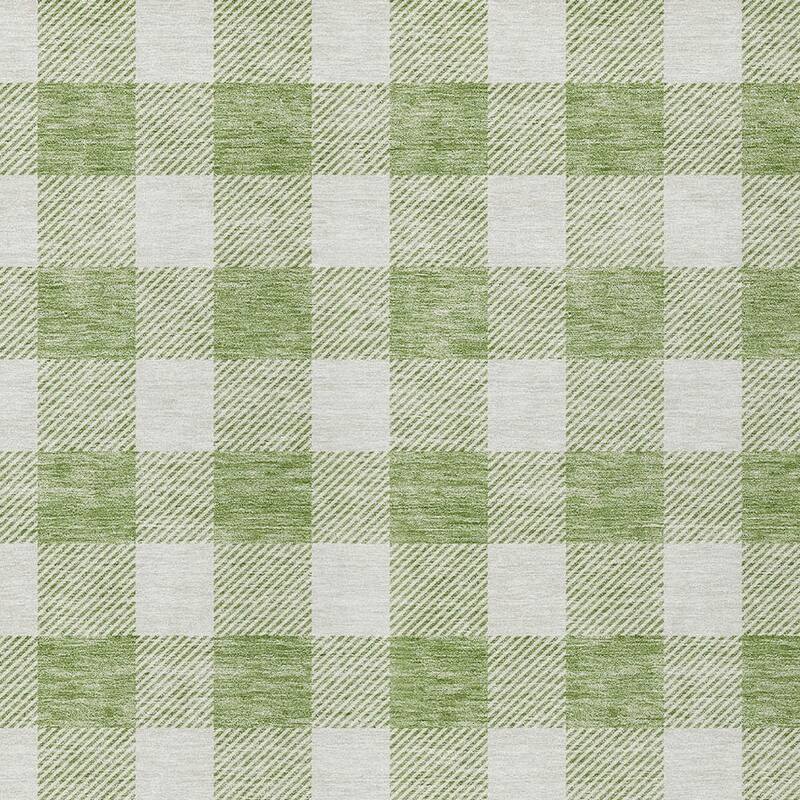 HomeRoots Plaid Transitional Rectangle Outdoor Rug