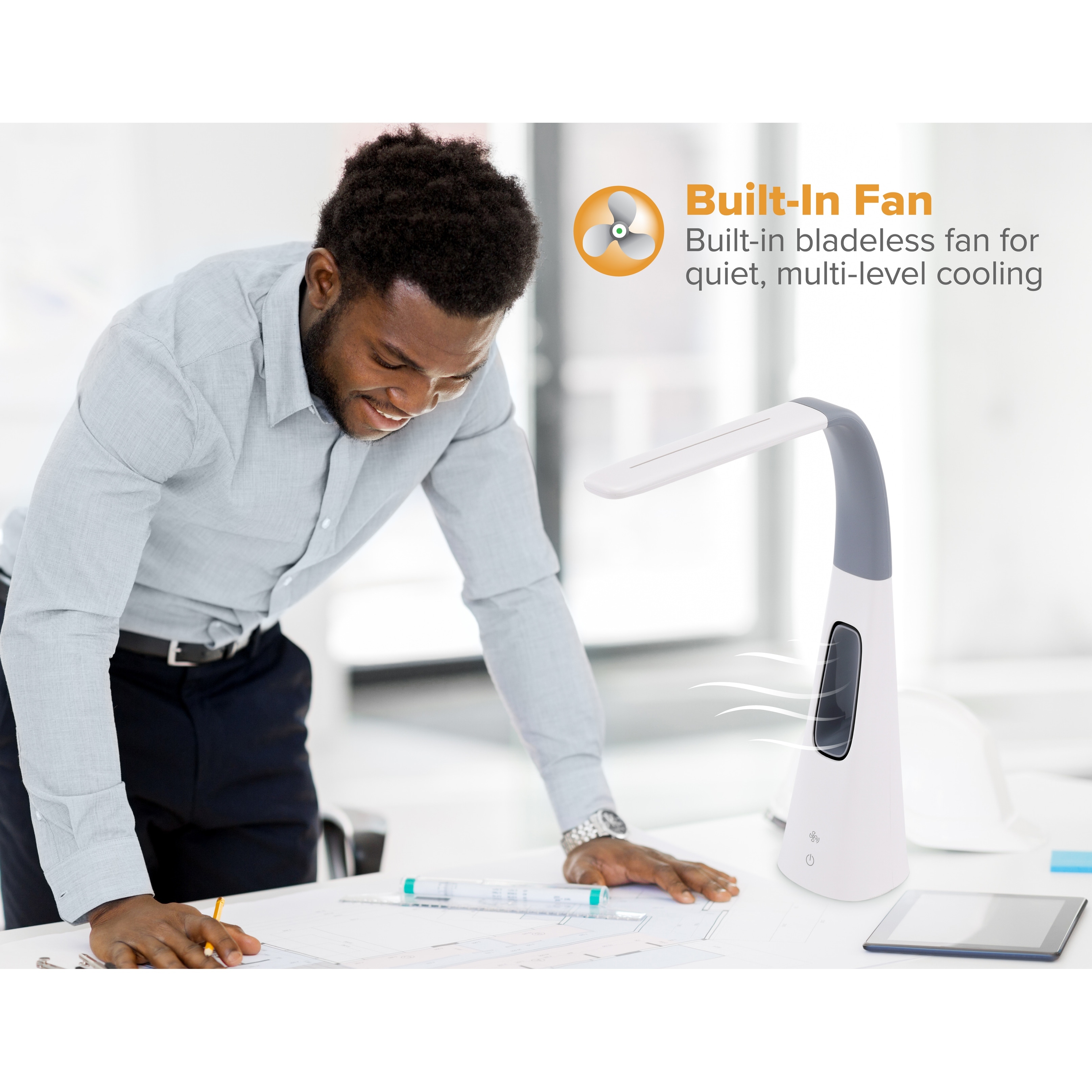 Led desk lamp with bladeless fan costco new arrivals