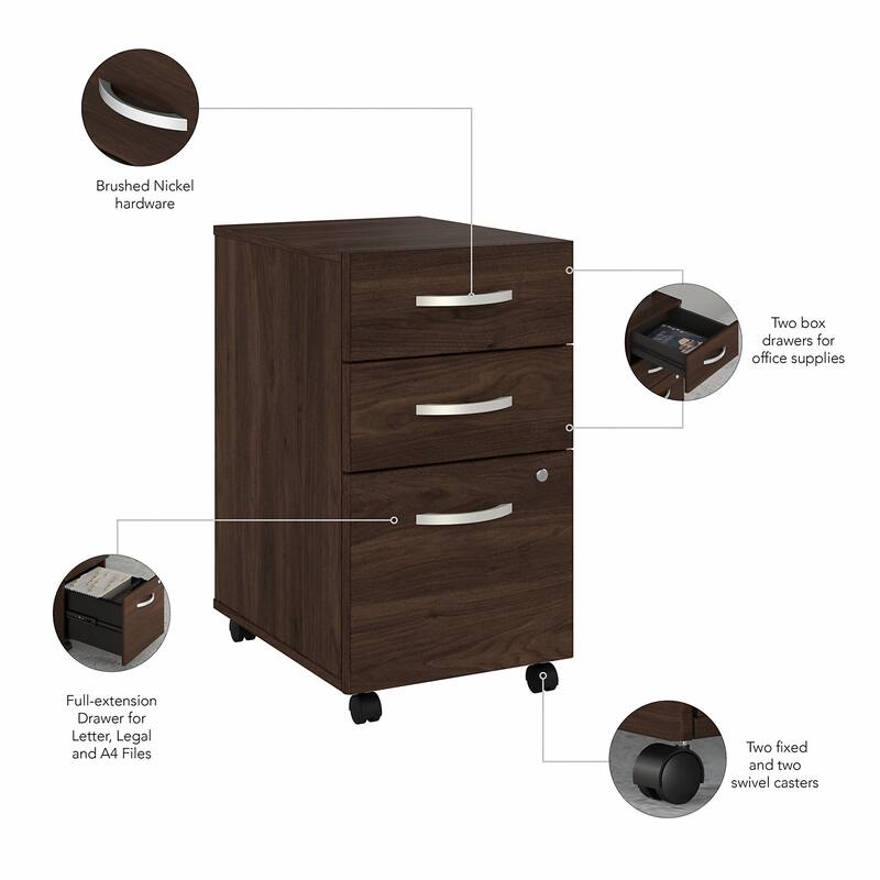 Bush Business Furniture Studio C 3 Drawer Storage File Cabinet