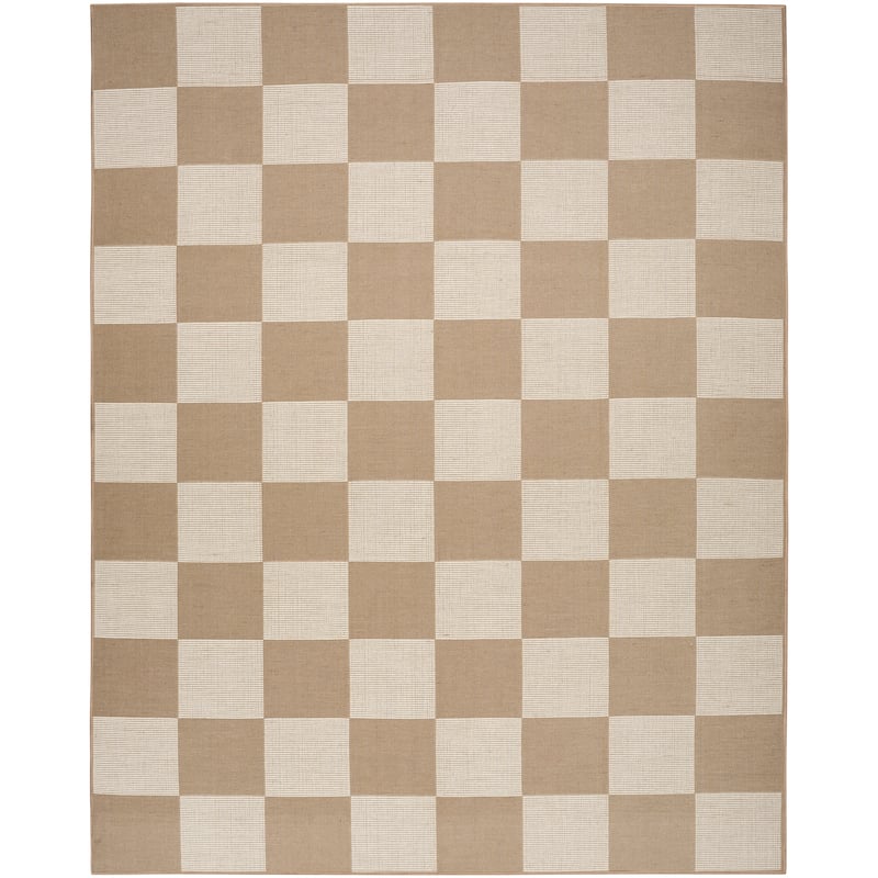 Nourison Washable Modern Jute Indoor Geometric Area Rug - 5' 3" x 7' 3" - Ivory/Natural - Rectangle