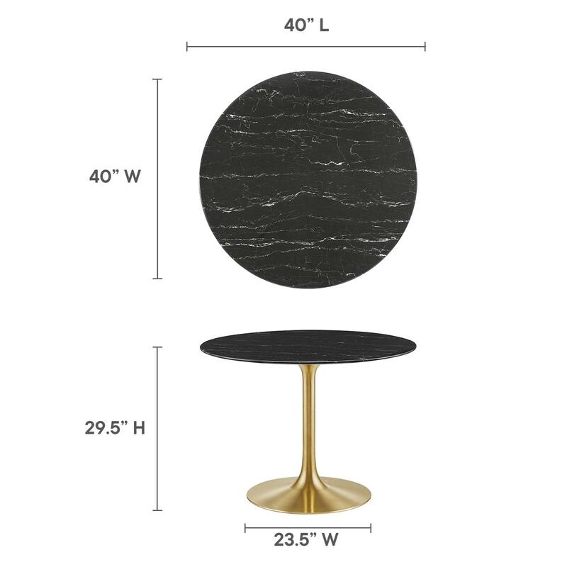 Lippa 40" Round Wood Top Dining Table