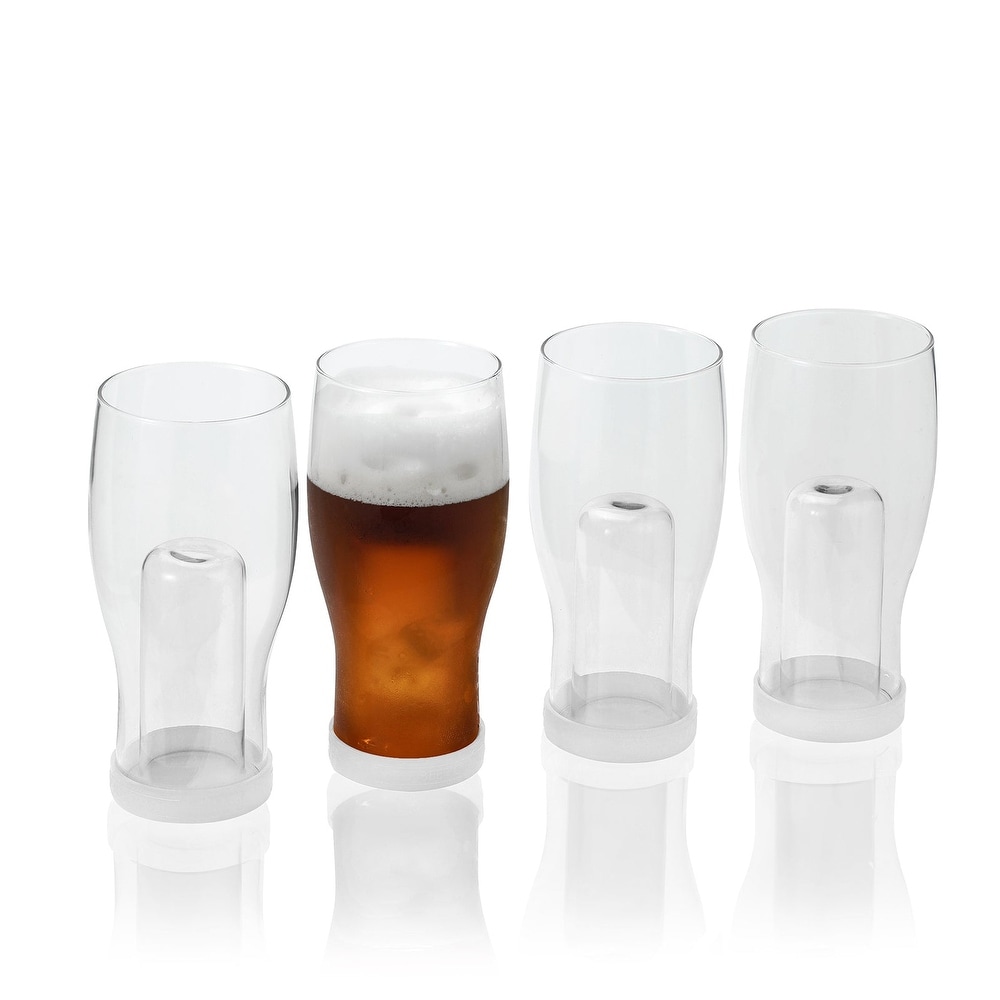 Flexi Imperial Pint Reusable Plastic Beer Glasses - 20 oz - Set of