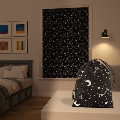 Sun Zero Lights Out Portable Travel Total Blackout Rod Pocket Curtain Panel, Single Panel